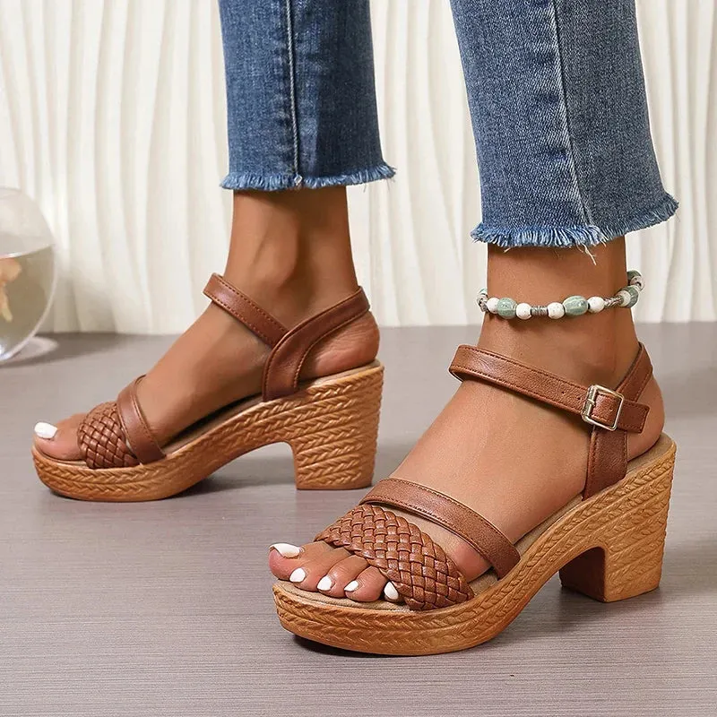 Sera™ - Braided Platform Sandals