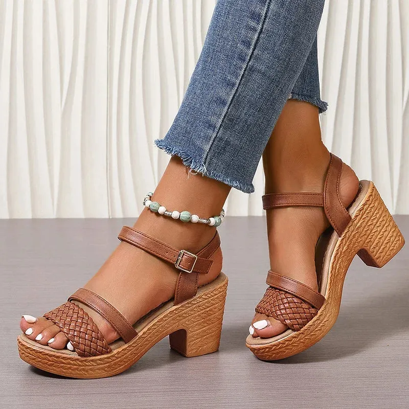 Sera™ - Braided Platform Sandals