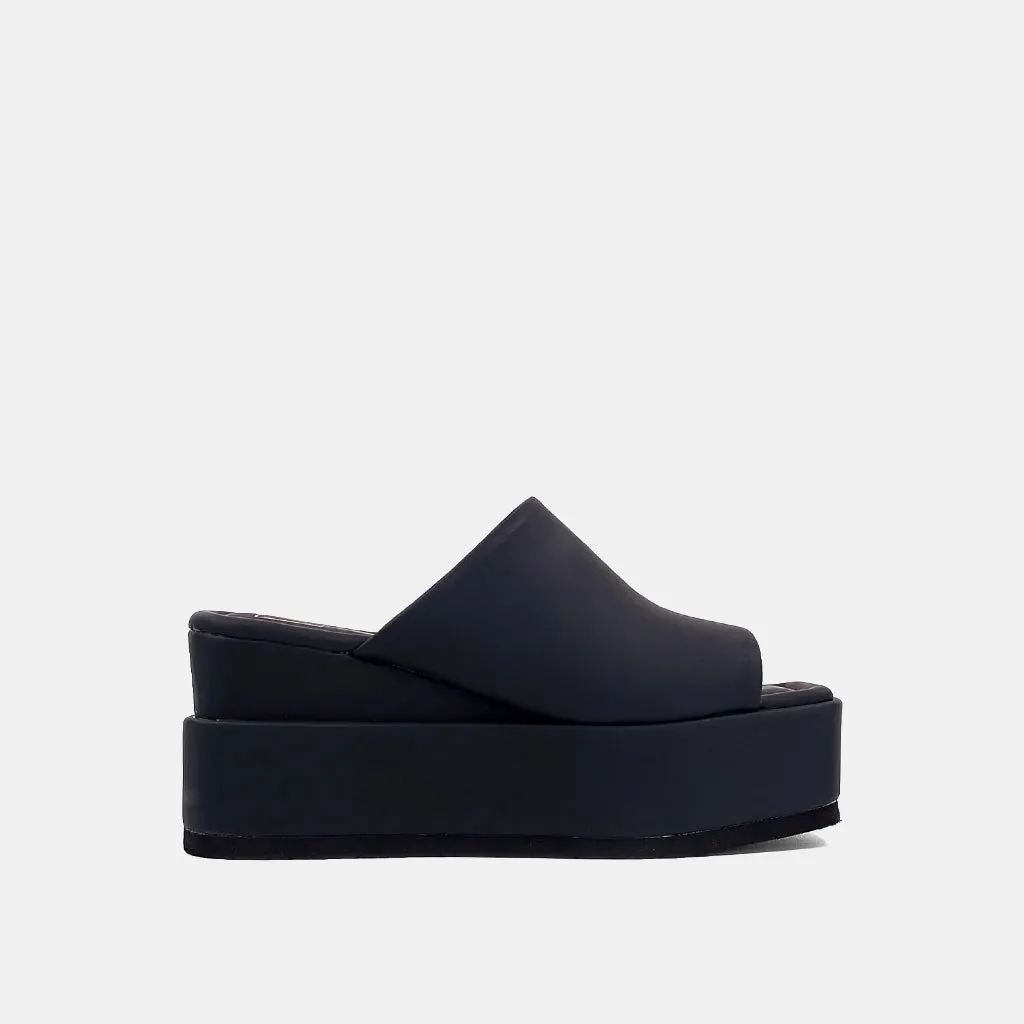 Shu Shop Karlie Black Cushioned Wedge Sandal