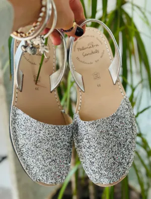 Silver Multi Sparkle Avarcas