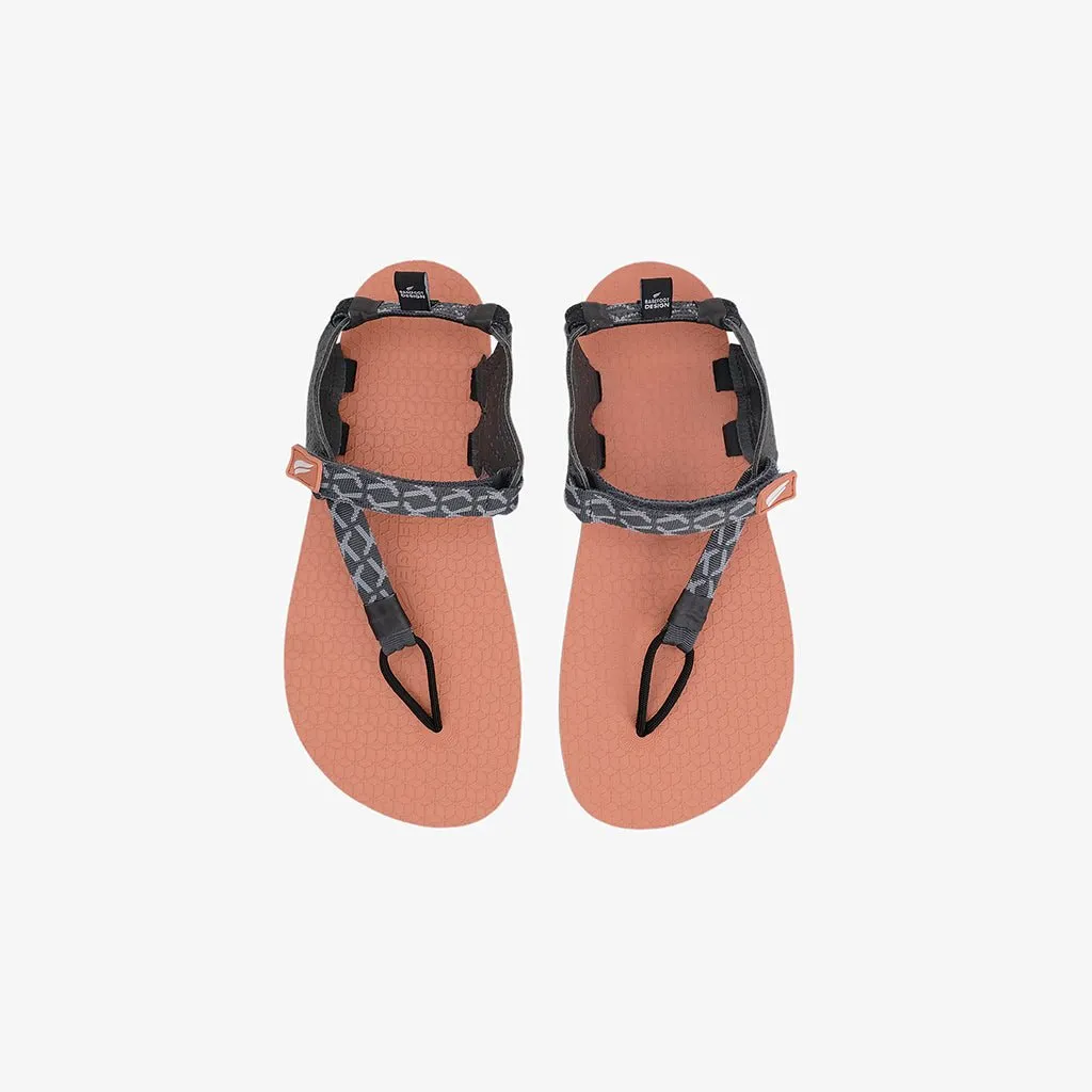 Tapak V1.5 Barefoot Flip Flops - Grey On Carnelian Brown