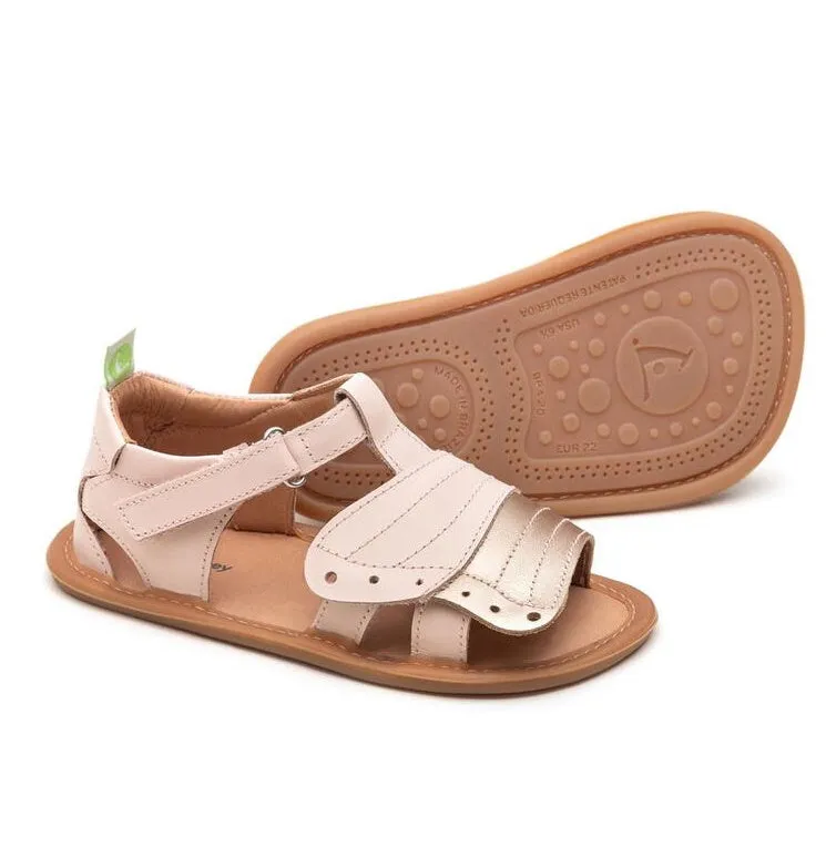 Tip Toey Joey Girl's Flitty Sandals, Cotton Candy/Metallic Salmon