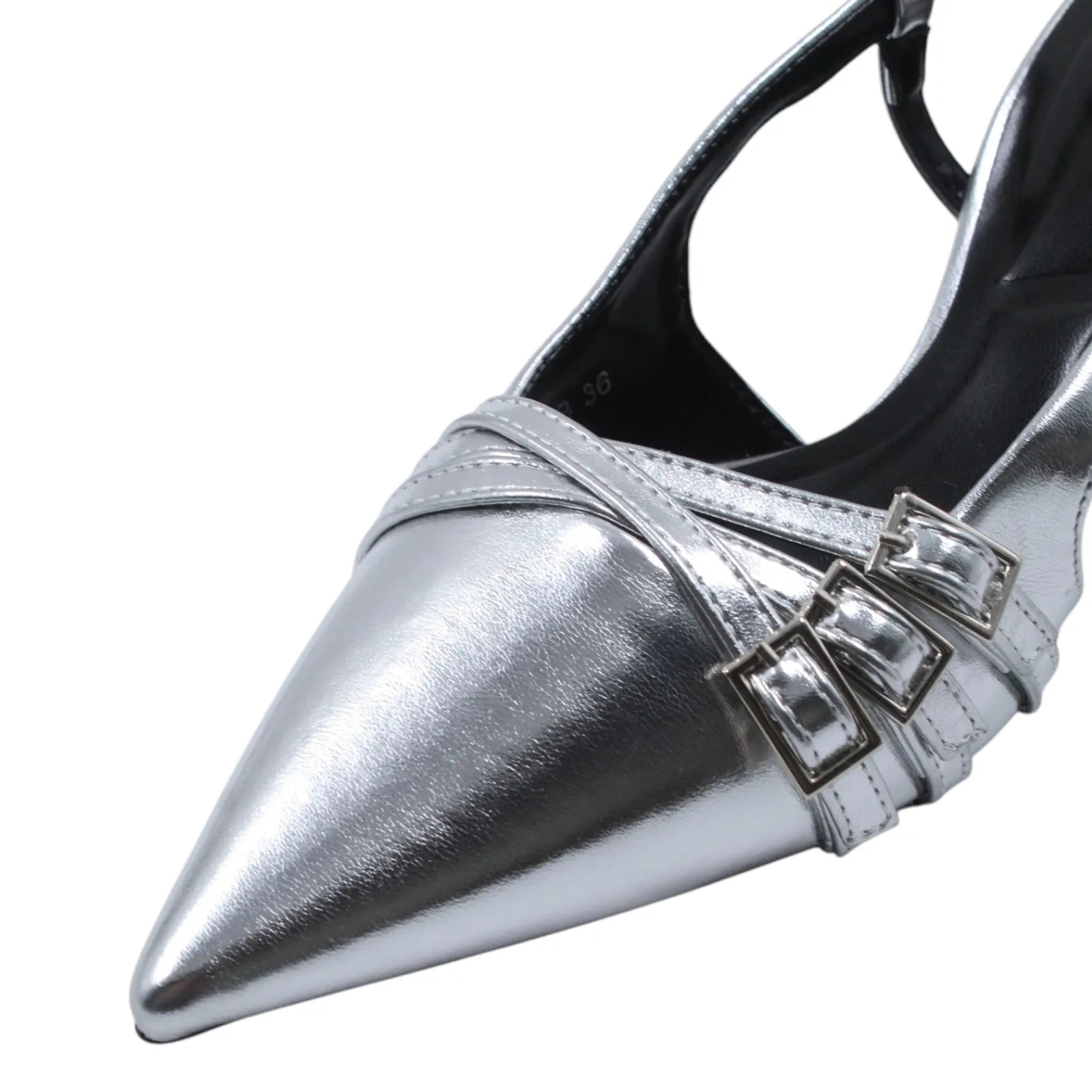 Triple Cross strap kitten heel
