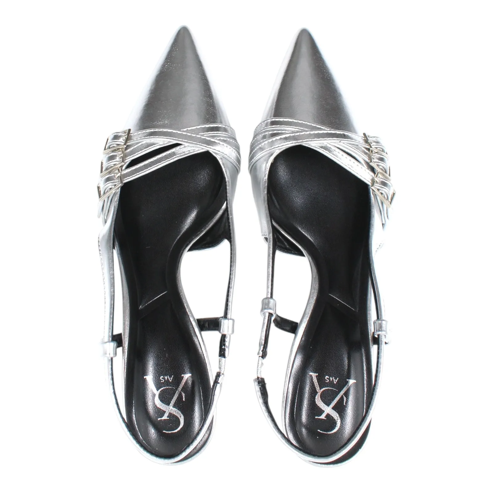Triple Cross strap kitten heel