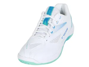 Victor [A391 A White] Wide Court Shoes