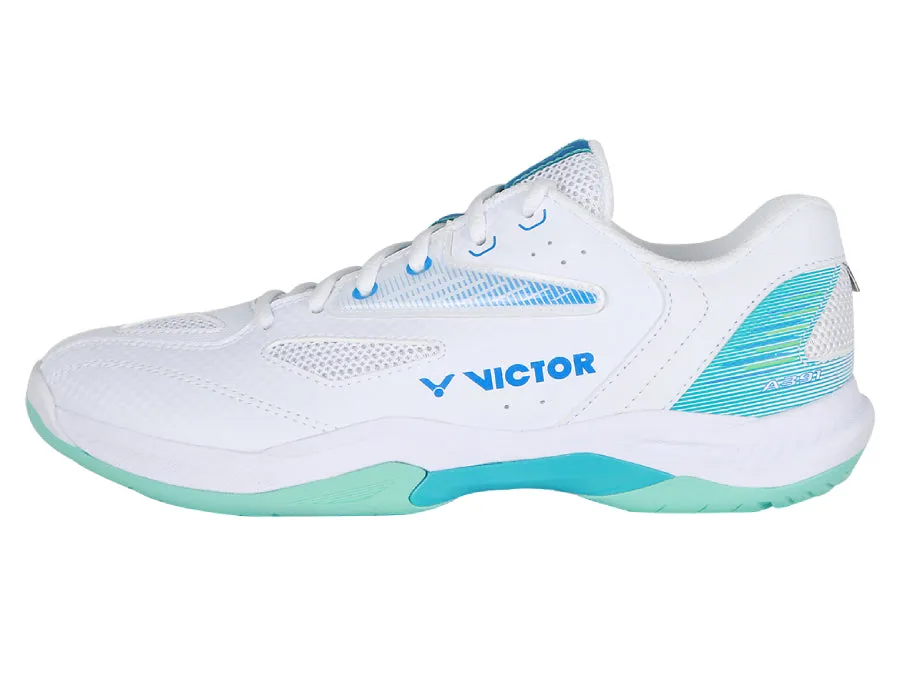 Victor [A391 A White] Wide Court Shoes